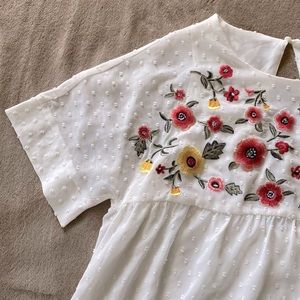 Embroidered Babydoll Dress
